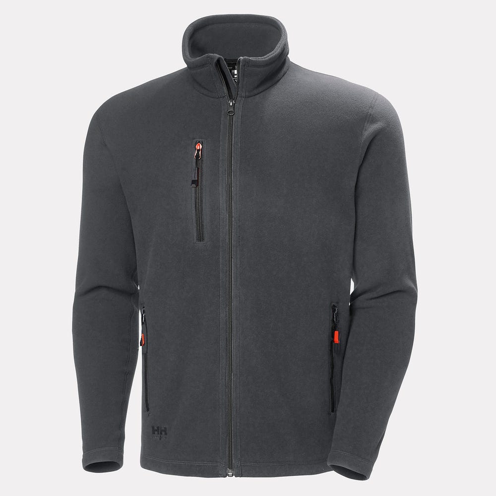 Recycled Fleece Work Jacket - Dark Gray