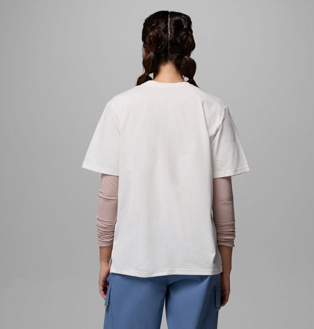 Women's Relaxed Graphic Short Sleeve Shirt - White
