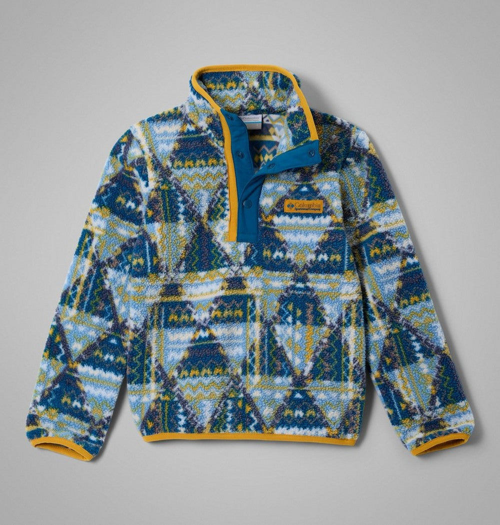 Kids' Printed Sherpa Half-Snap Pullover - Blue