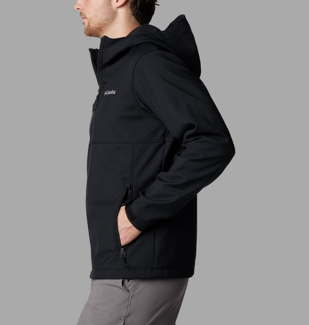 Men's Hooded Softshell Jacket - Brown