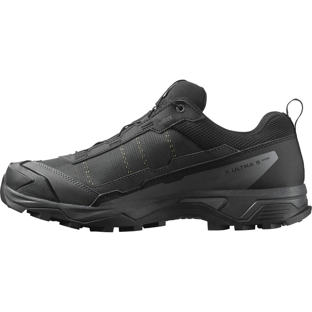 Men's Wide Waterproof Hiking Shoes - Black