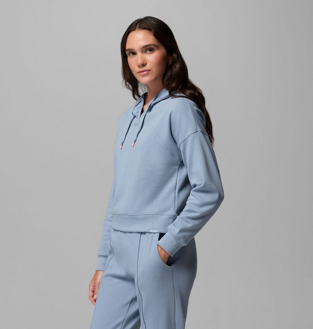 Women's Snap Front Hoodie - Blue