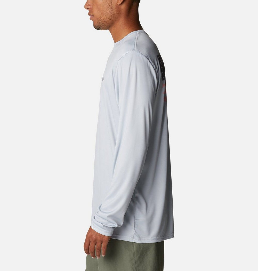 Men's Long Sleeve Fishing Shirt - Blue Navy