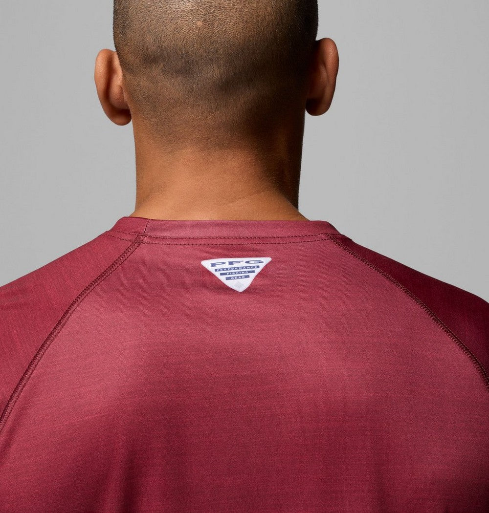 Men's Heather Long-Sleeve Team Logo Shirt - Maroon