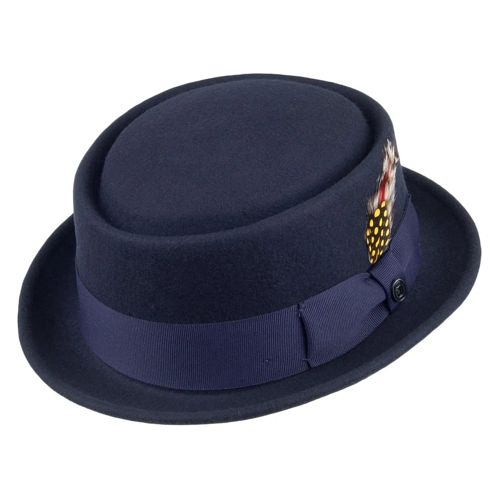 Thread Jaxon & James Crushable Wool Pork Pie Hat - Navy Blue