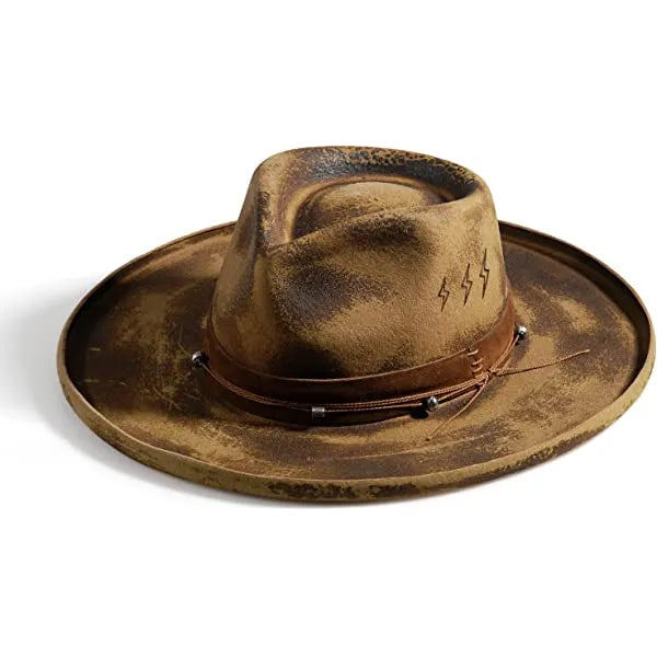 Vintage Fedora Lightning Hat-Indigo Khaki