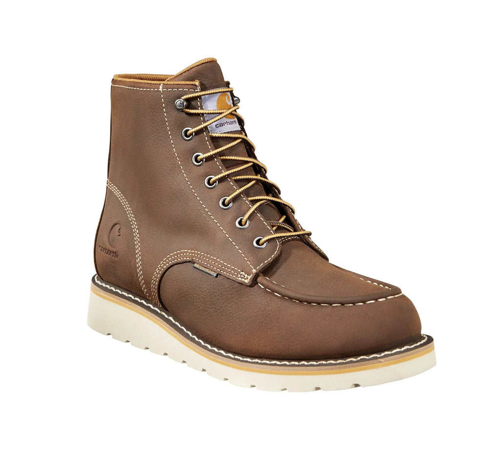 Men's 6-Inch Waterproof Steel Toe Wedge Boot - Brown