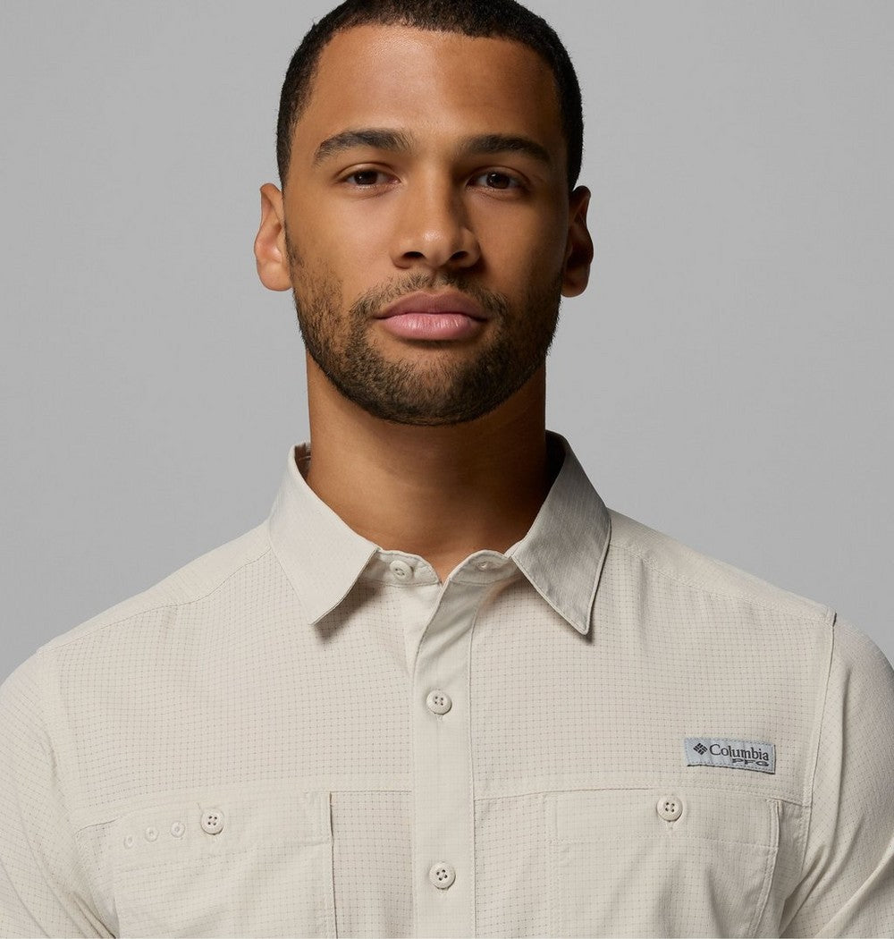 Men's Vented Short-Sleeve Fishing Shirt - Blue