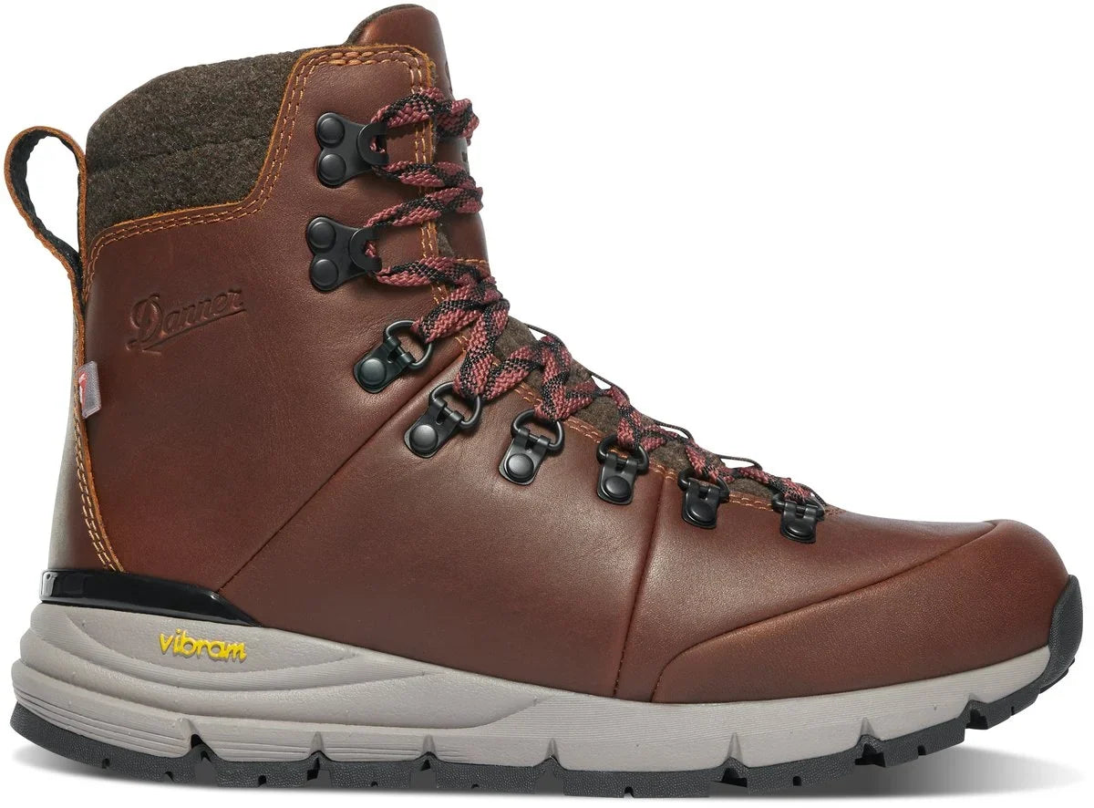 Women's Insulated Waterproof Hiking Boot - Brown Red