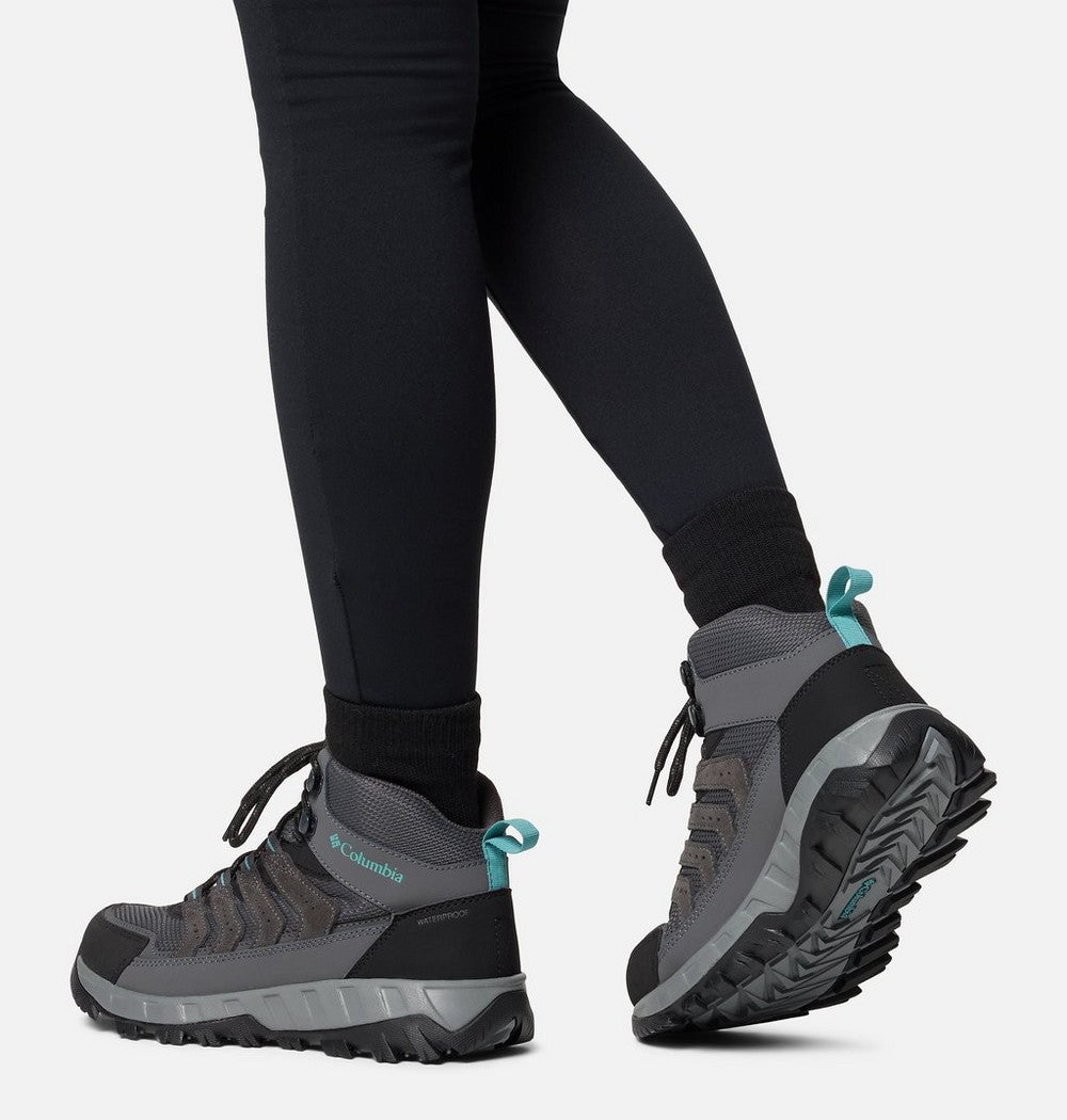 Women's Wide Waterproof Mid Hiking Shoe - Gray