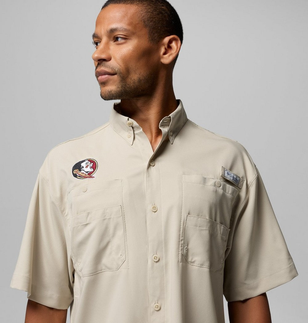 Men's Tall Short Sleeve Fishing Shirt - Tan