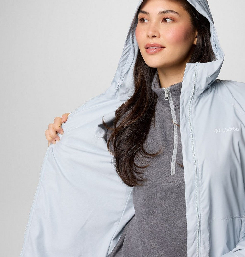 Women's Lined Long Rain Jacket - Blue