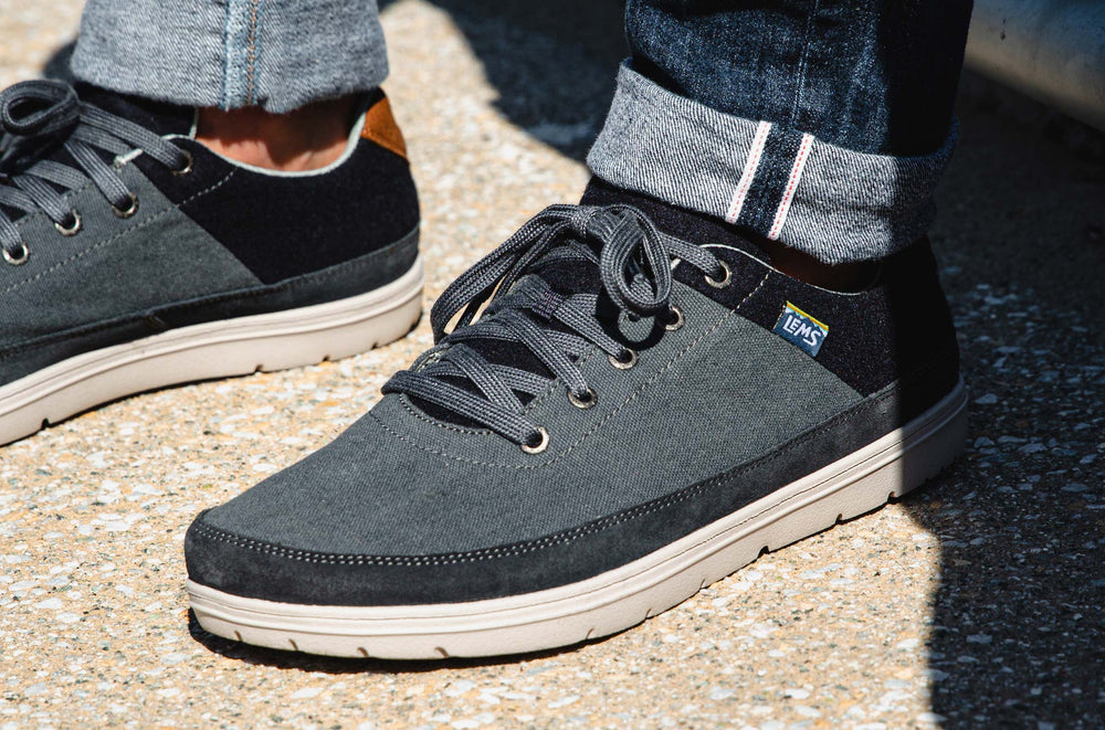 Canvas And Wool Casual Sneaker - Blue