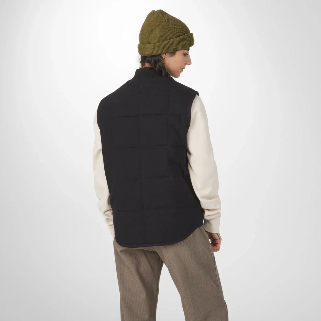 Insulated Cotton Canvas Utility Vest - Black Olive