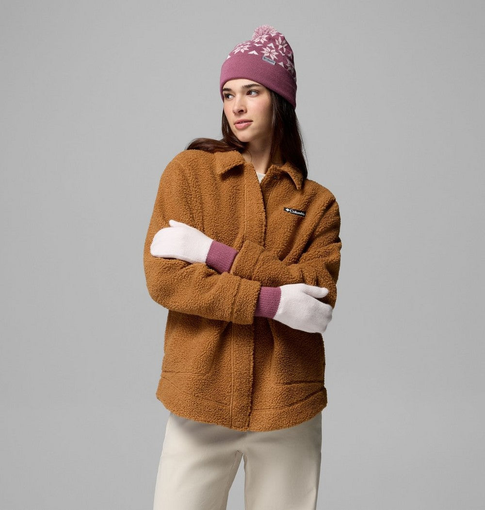 Women's Beanie And Mitten Set - Pink