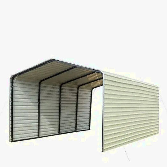 All-Steel Carport 12 ft x 20 ft, Fully Enclosed Sides - CP1220F