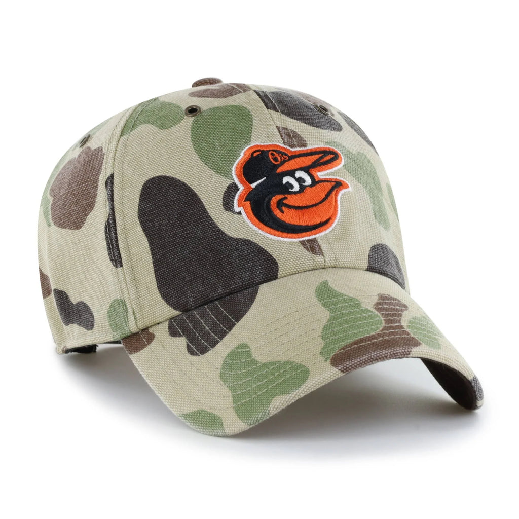 Camo Baseball Cap With Embroidered Team Logo