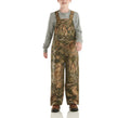 Kids' Insulated Camo Canvas Bib Overalls