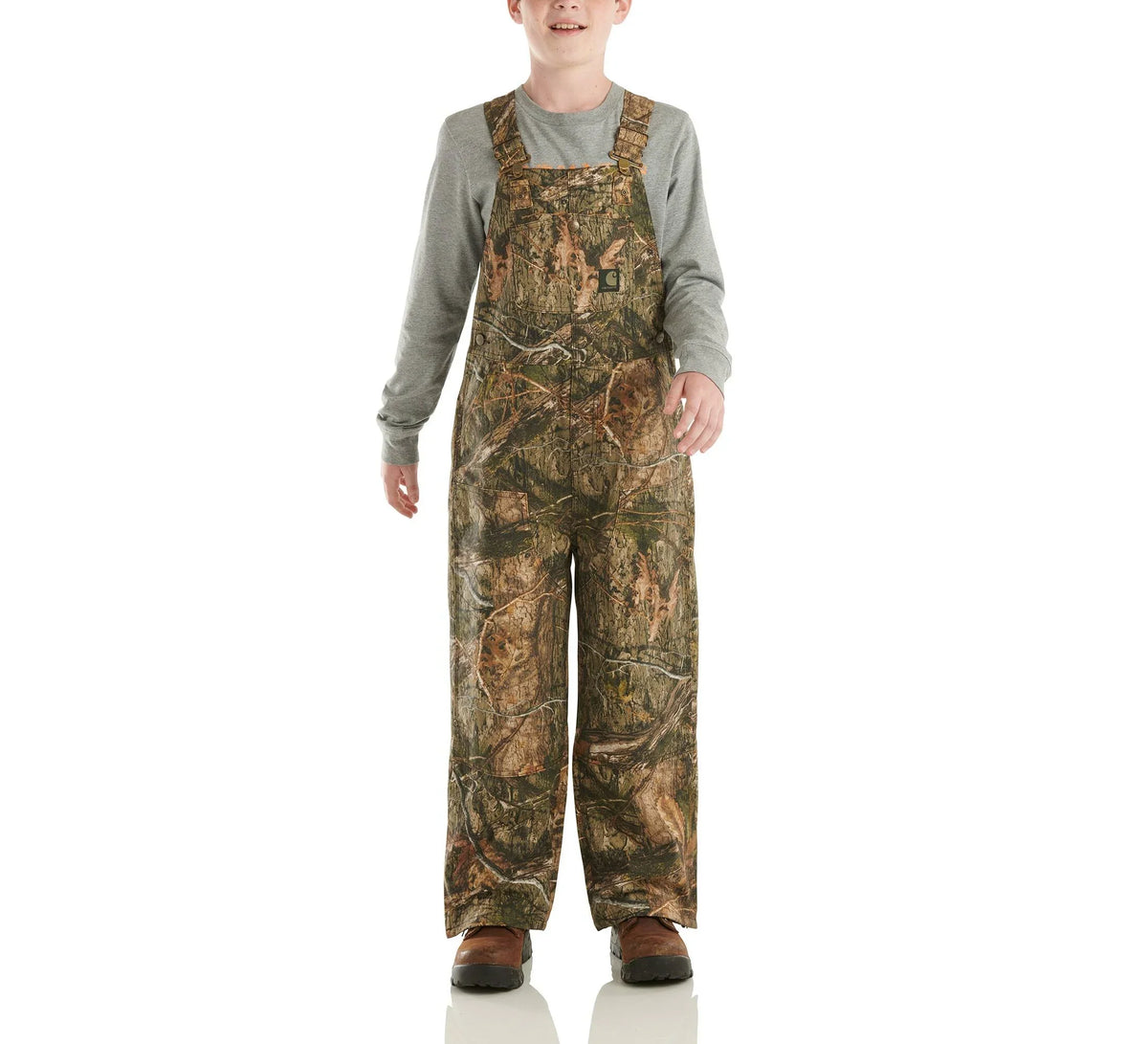 Kids' Insulated Camo Canvas Bib Overalls