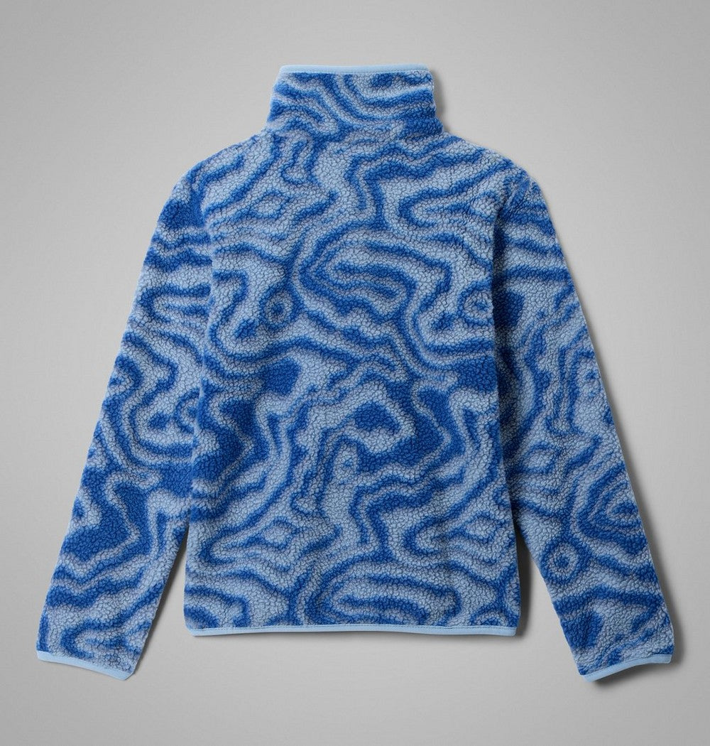 Kids' Printed Sherpa Half-Snap Pullover - Blue