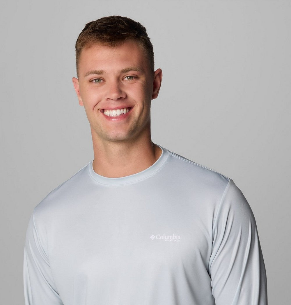 Men's Long Sleeve Fishing Shirt - Blue Navy