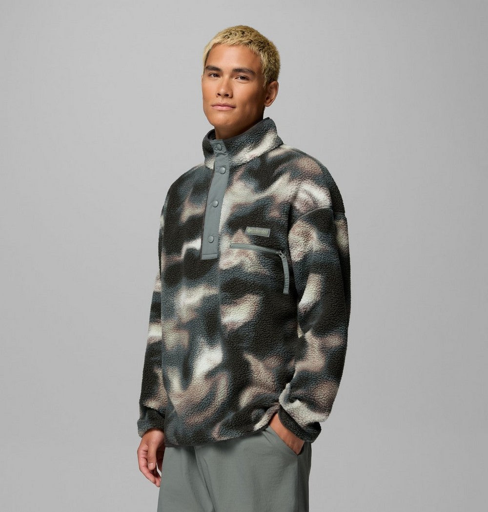 Men's Printed Half-Snap Fleece Pullover