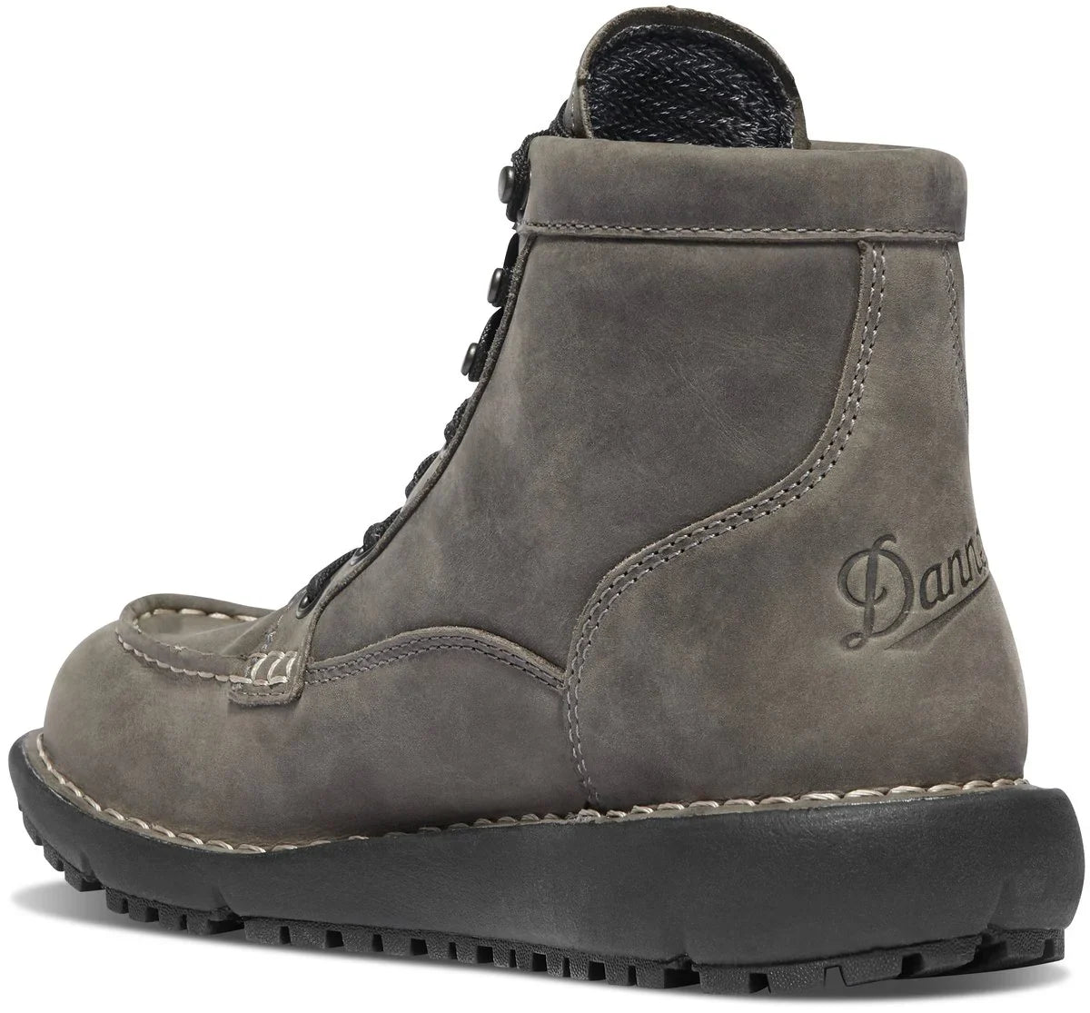 Women's Waterproof Moc Toe Leather Boot - Charcoal