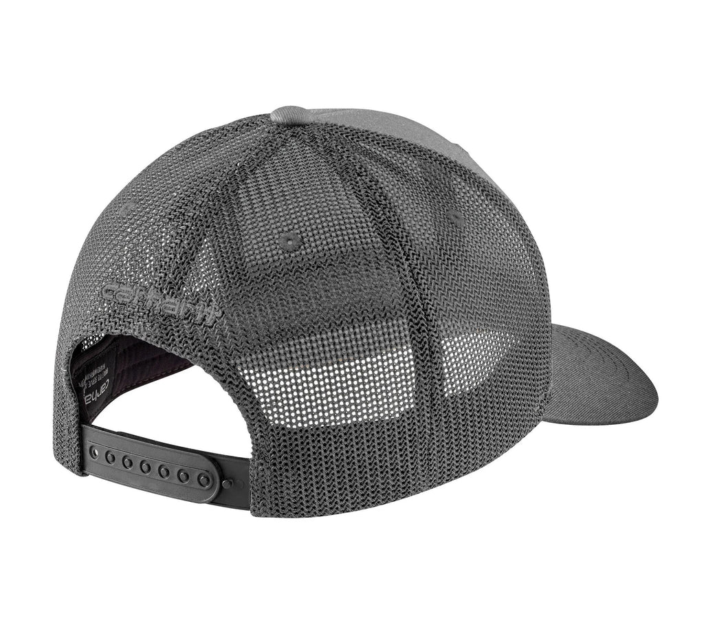 Structured Adjustable Rubber Patch Cap - Black