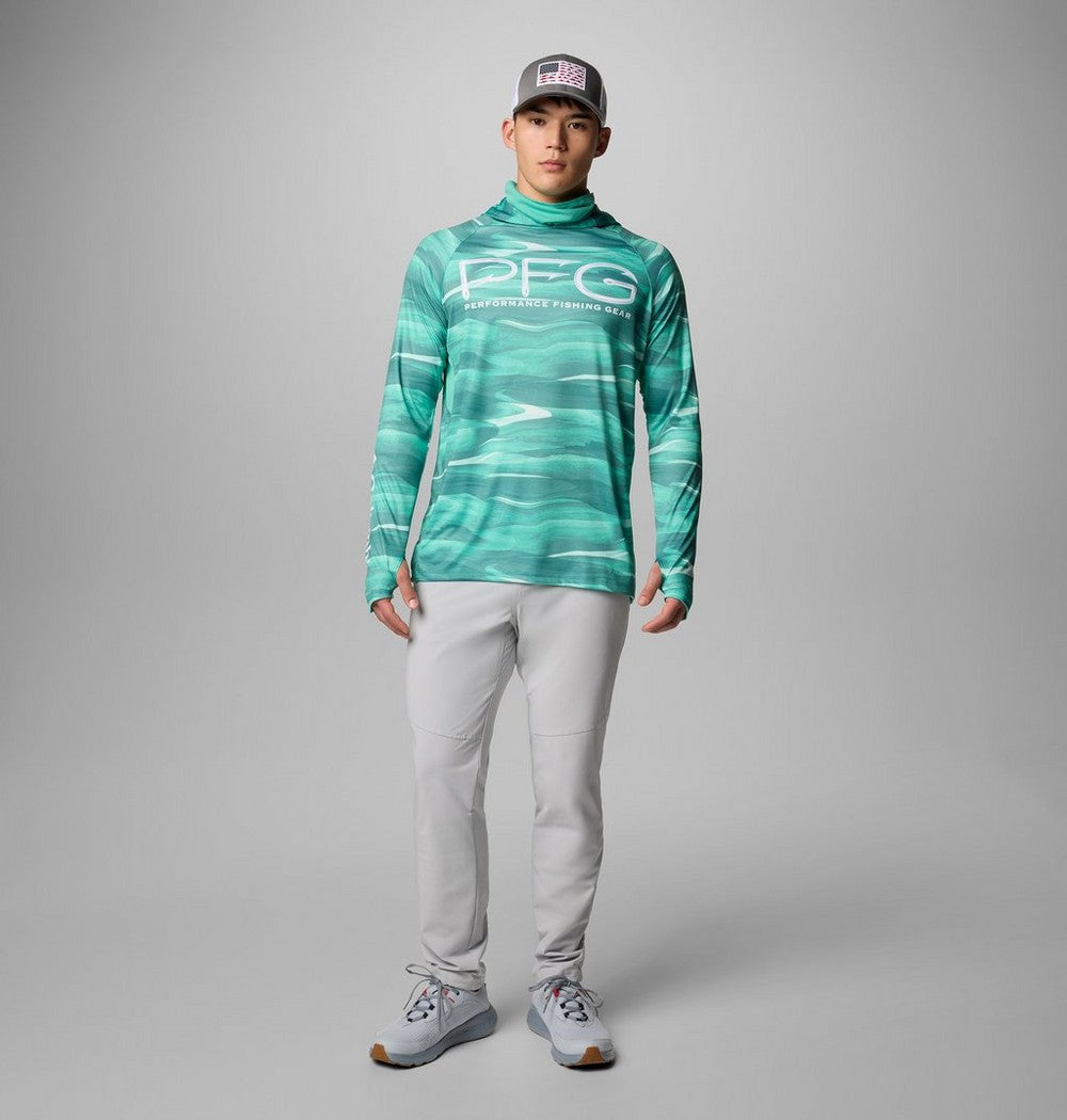 Men's Ventilated UPF 50 Sun Hoodie - Teal
