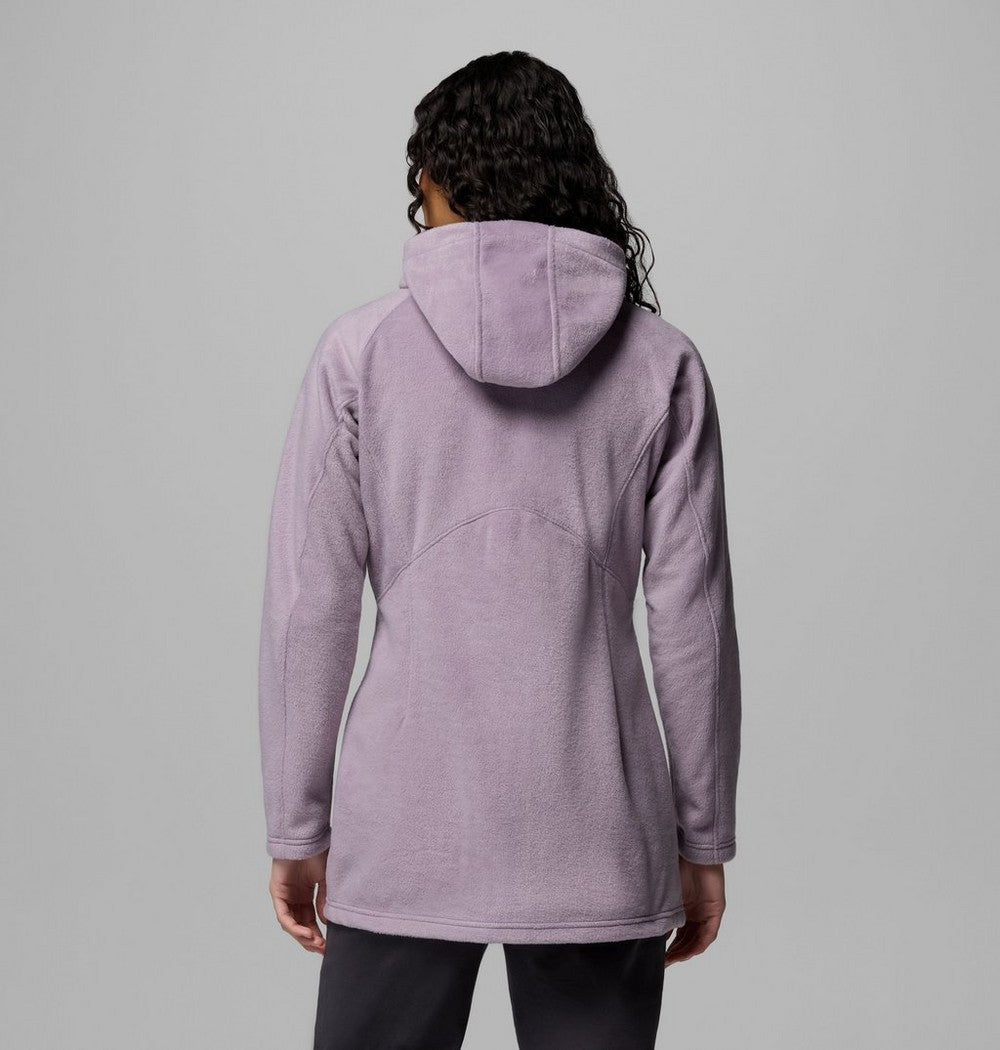 Women's Long Fleece Hoodie - Pink