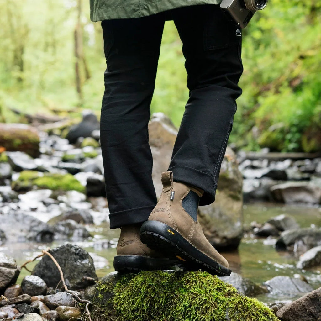 Women's Waterproof Nubuck Chelsea Boots - Brown