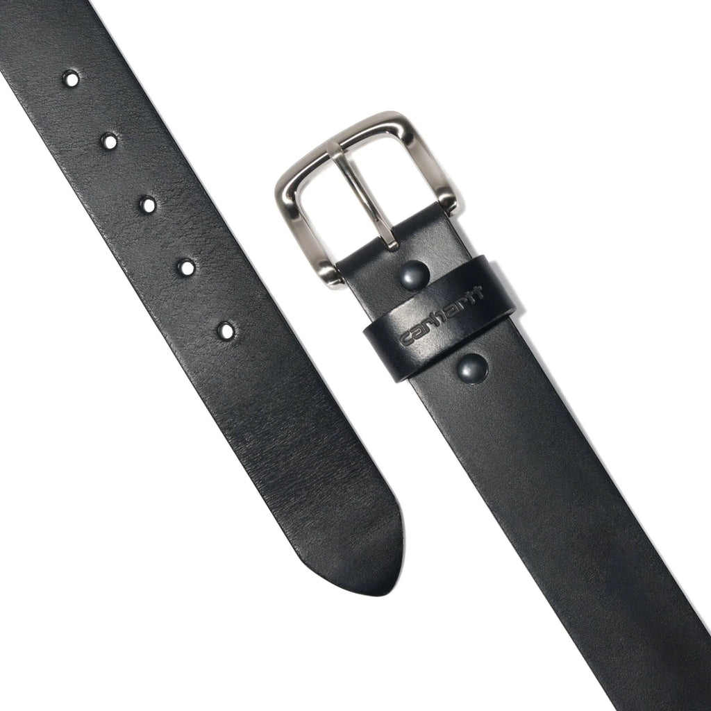 Men's Bridle Leather Buckle Belt - Black