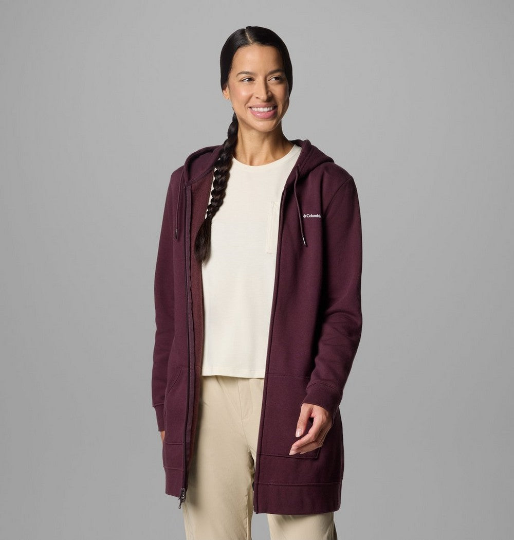 Women's Long Full-Zip Hoodie - Blue