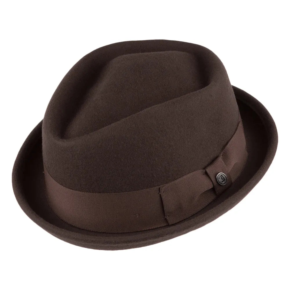 Thread Jaxon & James Crushable Diamond Crown Pork Pie Hat - Brown