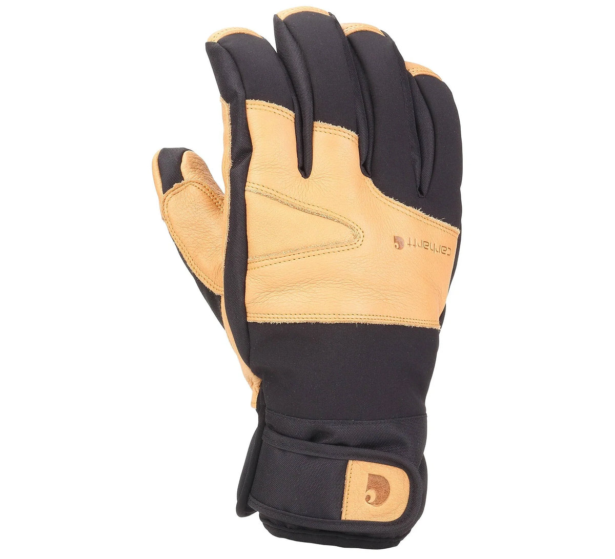 Men's Waterproof Insulated Work Gloves - Black Brown