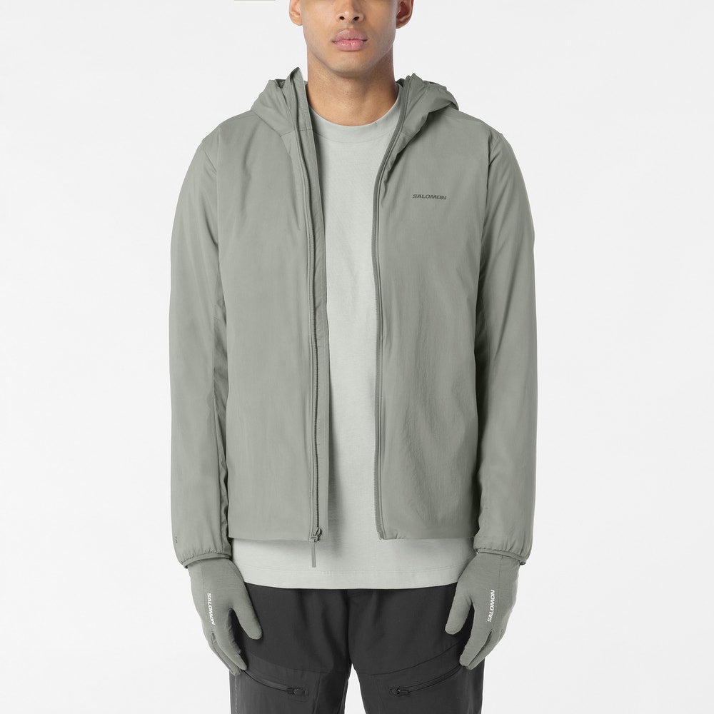 Men's Insulated Hooded Jacket - Gray