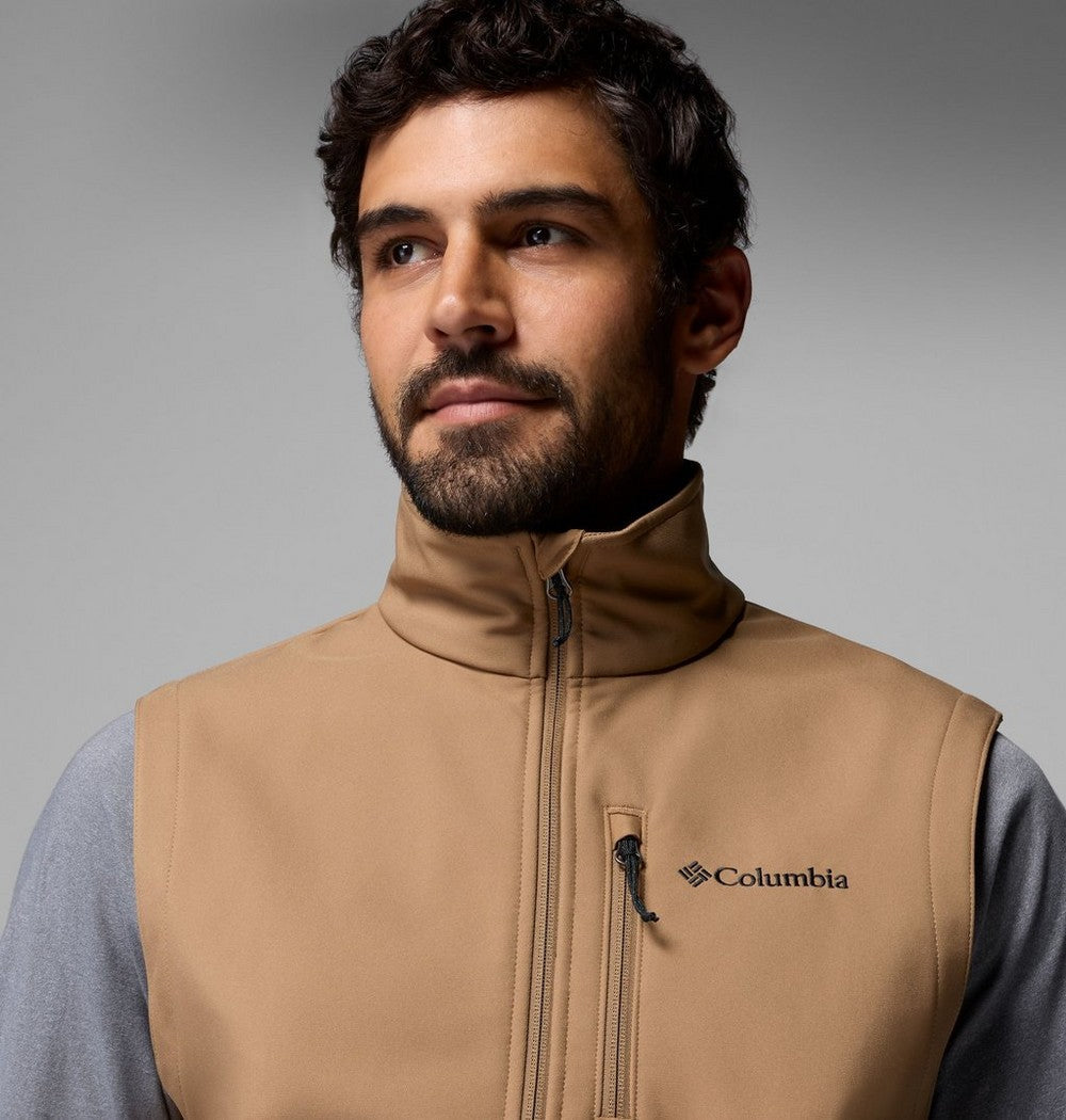 Men's Wind-Resistant Softshell Vest - Gray