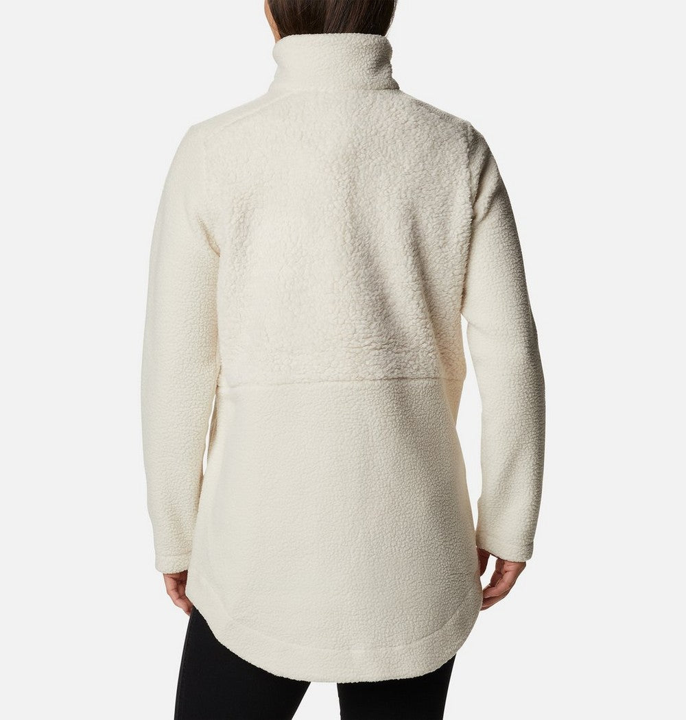 Women's Long Sherpa Full-Zip Fleece Jacket