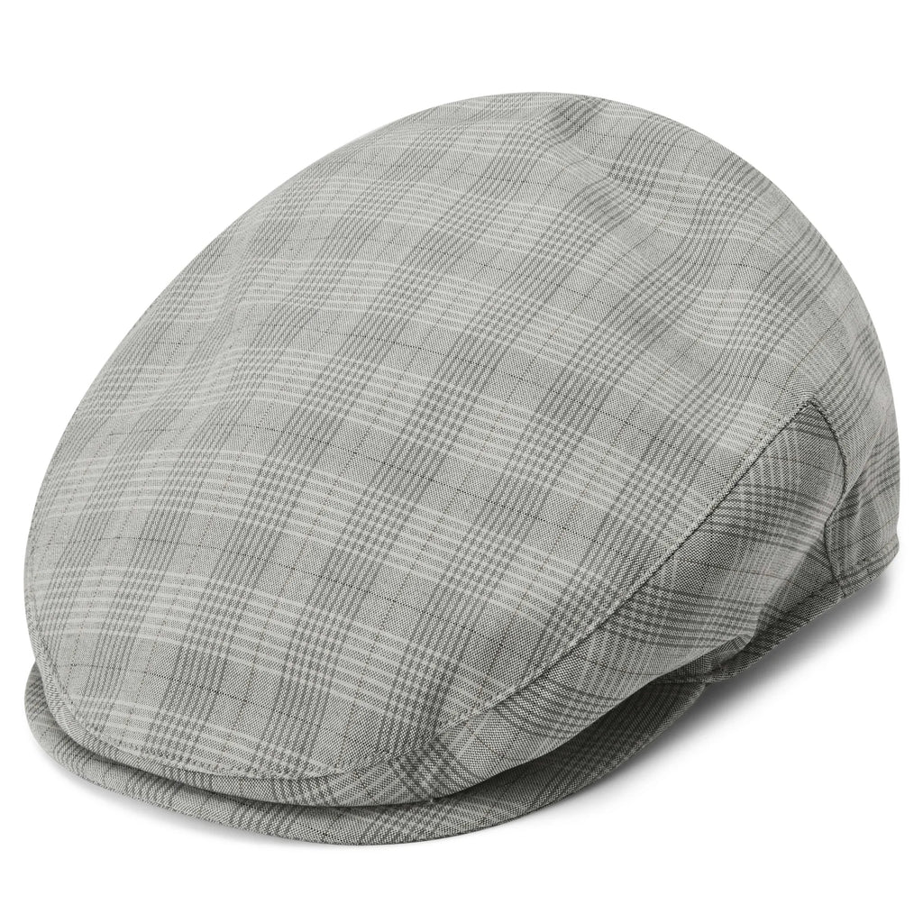 Grey Plaid Moda Flat Cap