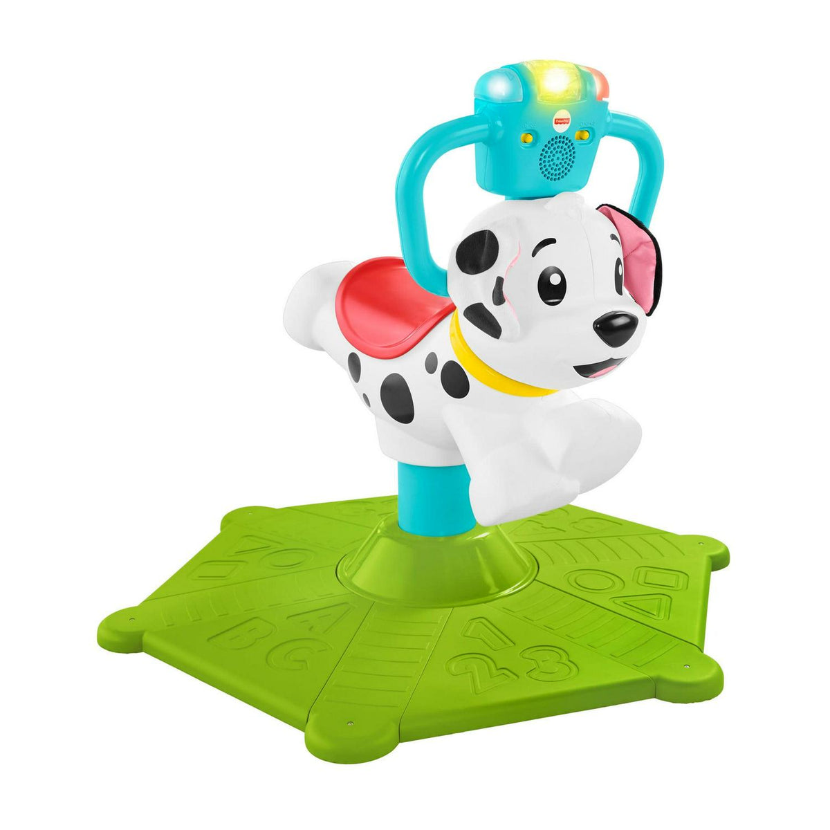 Fisher-Price Bounce And Spin Puppy Musical Ride-On Learning Toy, Multi - GCW11