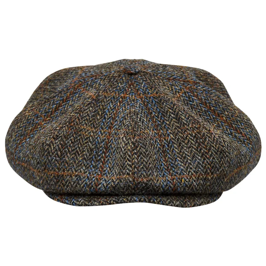 Birmingham Genuine Scottish Herringbone Tweed 8 Panels Man Cap