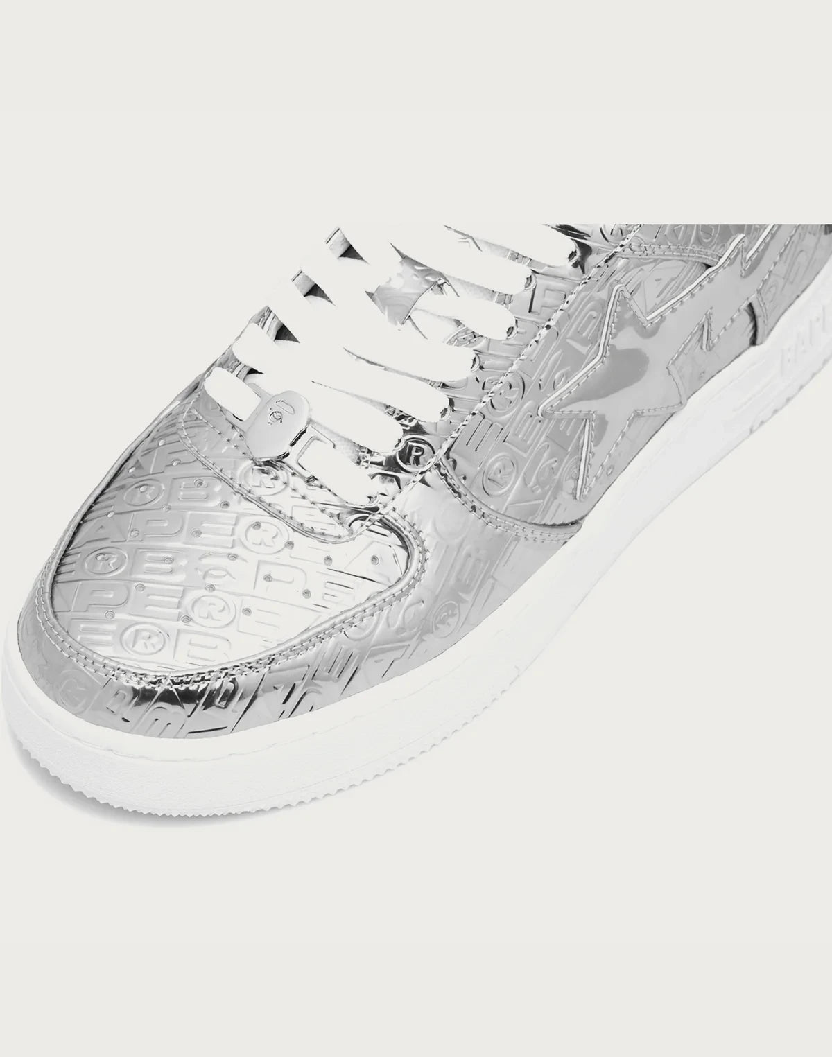 Men's Synthetic Leather Low-Top Sneakers - Gold