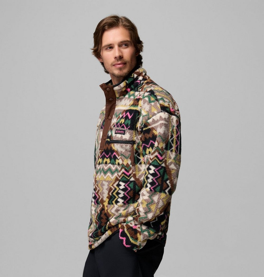 Men's Printed Half-Snap Fleece Pullover
