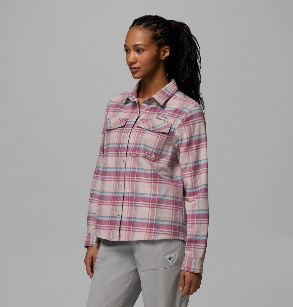 Women's Stretch Fishing Flannel Shirt - Plaid
