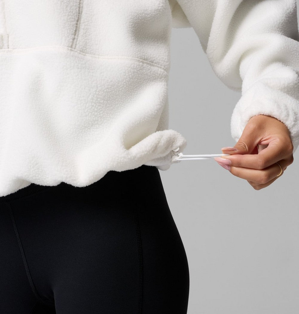 Women's Fleece Half-Zip Pullover - Blue Grey