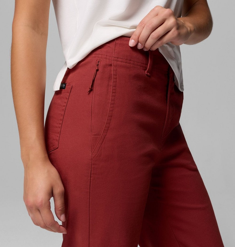 Women's High-Rise Straight Leg Pants - Red