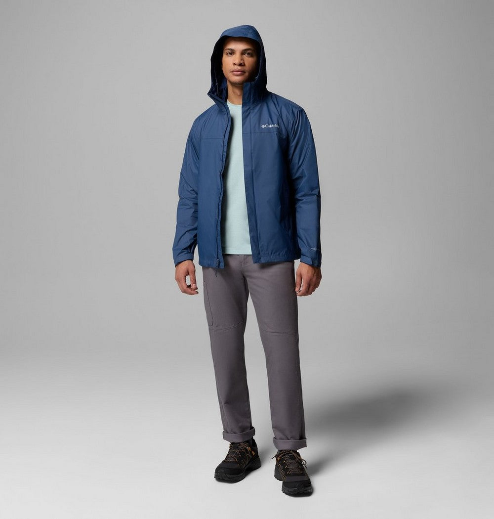 Men's Packable Rain Jacket - Blue