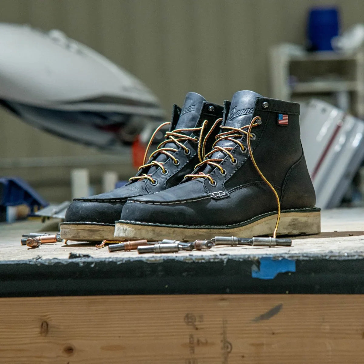 6-Inch Moc Toe Work Boot - Black