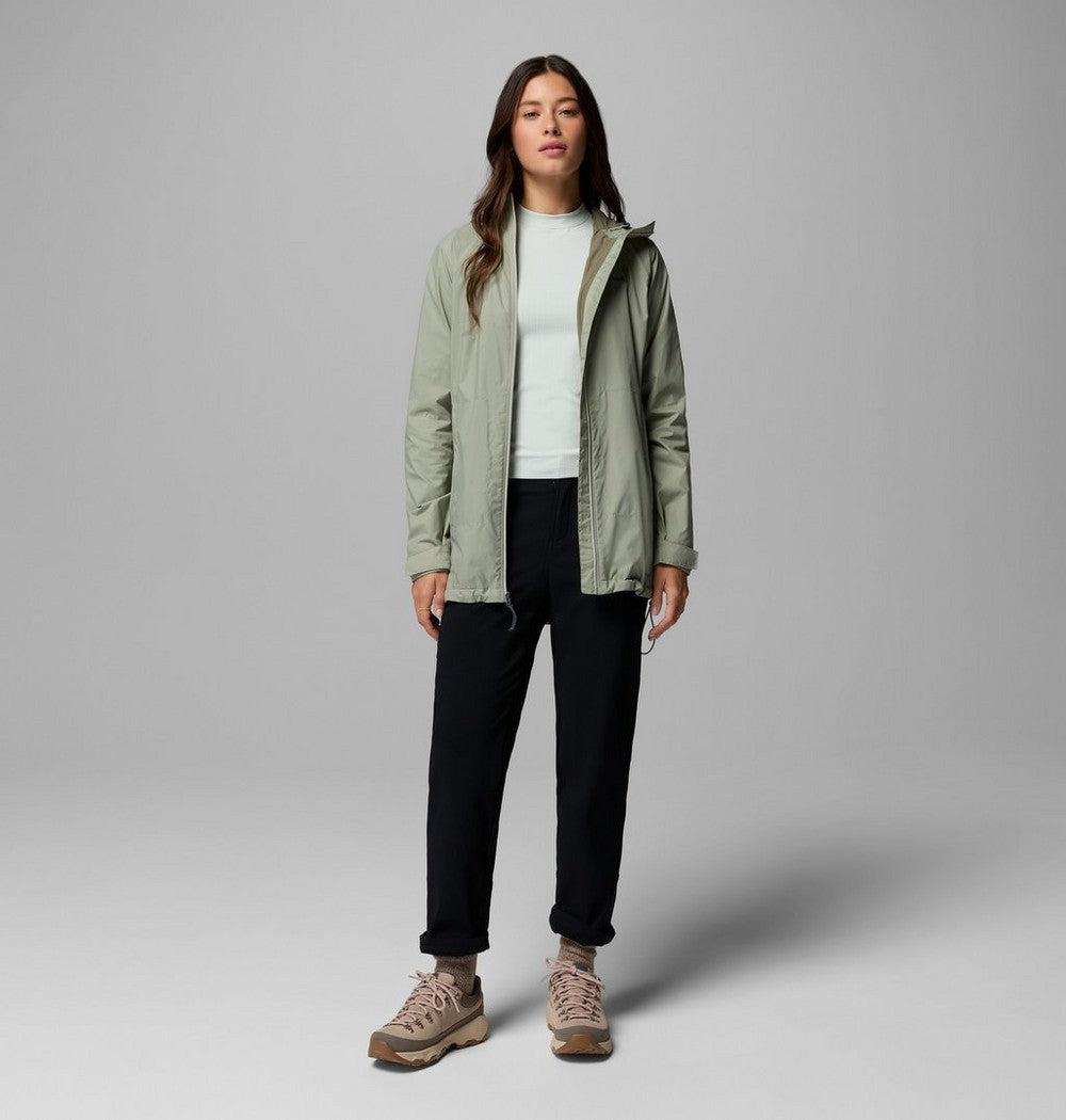 Women's Lined Long Rain Jacket - Blue