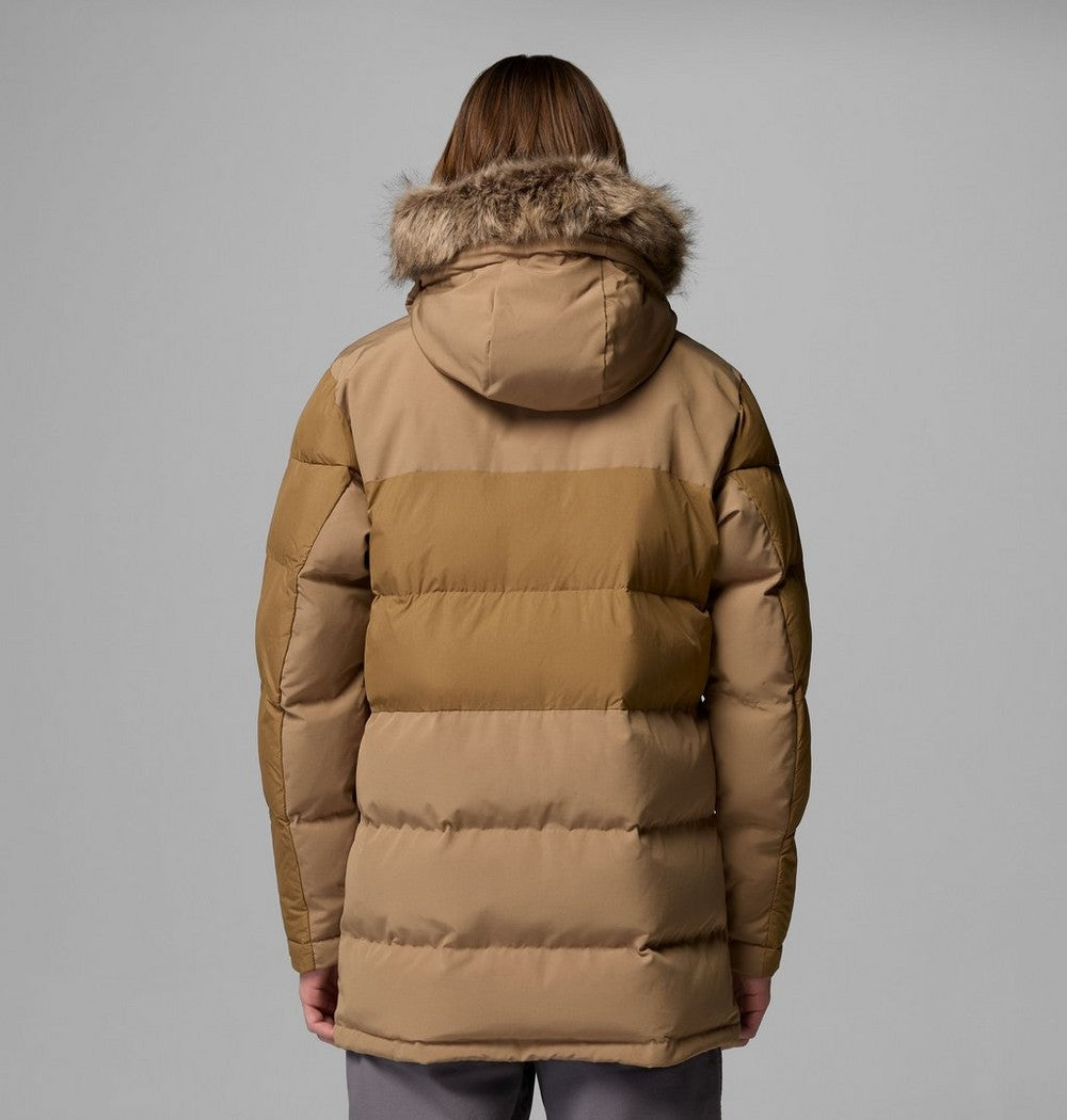 Men's Hooded Insulated Parka - Brown Black